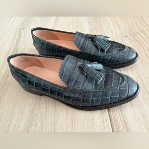 Women's J.Crew Green Tassel Loafers